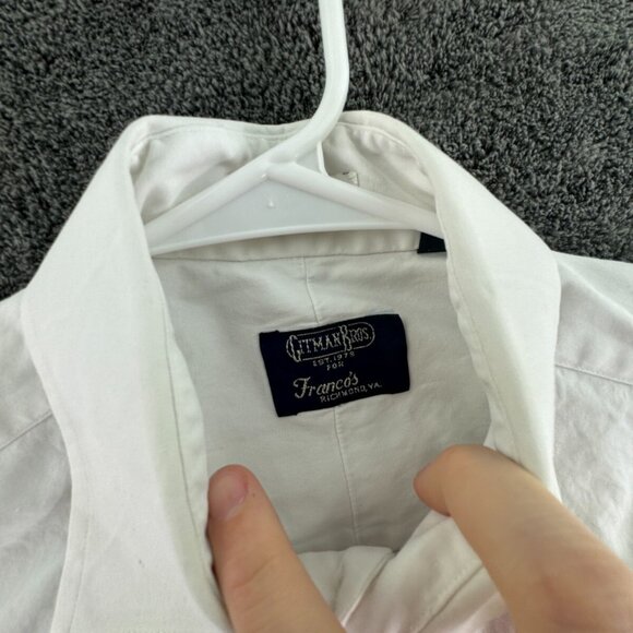 Gitman Bros For Franco’s VA Long Sleeve Button Up Shirt Men’s White TTX 15.5 35 - Picture 8 of 15